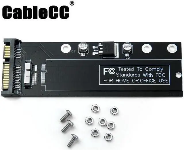 Main image of Cablecc  PCBA 12+6pin SSD HDD to SATA 22Pin Hard Disk Cartridge Drive for Apple 2010 2011 Macbook Air A1369 A1370 SSD