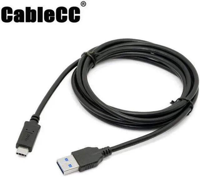 Main image of Cablecc 6ft 2m USB 3.0 3.1 Type C Male Connector to Standard Type A Male Data Cable for Nokia N1 Tablet &Mobile Phone UC-199-BK-2.0M