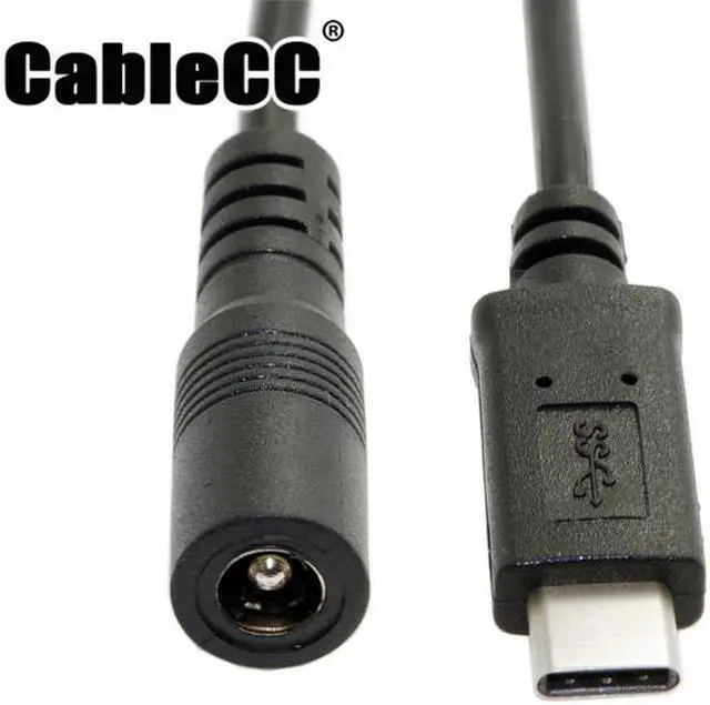 Main image of Cablecc USB 3.1 Type C USB-C to DC 5.5*2.5mm Power Jack Extension Charge Cable for Macbook Cell Phone Tablet UC-233