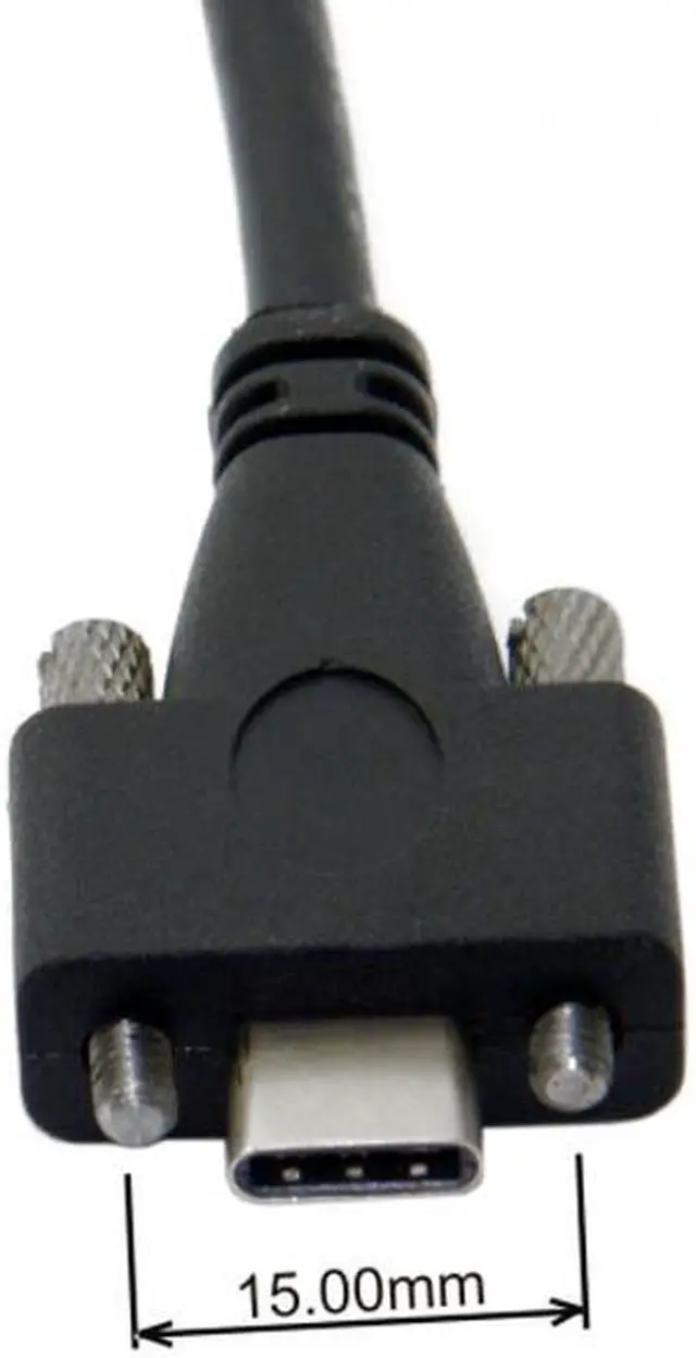 Alt view image 4 of 4 - CY USB 3.1 Type-C Dual Screw Locking to Standard USB3.0 Data Cable 2m Panel Mount Type UC-048-2.0M