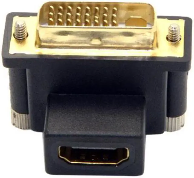 Alt view image 4 of 7 - Chenyang Cable 90 Degree Up Angled DVI Male to HDMI Female Adapter for Computer & HDTV & Graphics Card