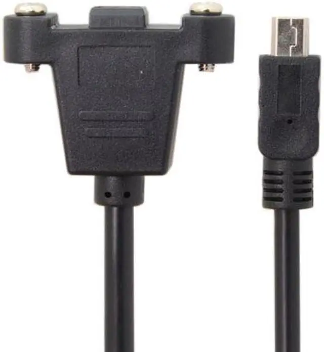 Alt view image 6 of 7 - CYSM Panel Mount Type Mini USB 5Pin Male to Female Extension Adapter Cable with Screws 50cm