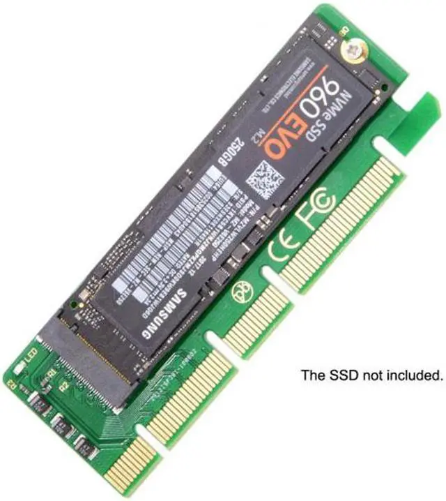 Alt view image 2 of 7 - Xiwai Cable NGFF M-key NVME AHCI SSD to PCI-E 3.0 16x x4 Adapter for XP941 SM951 PM951 A110 m6e 960 EVO SSD