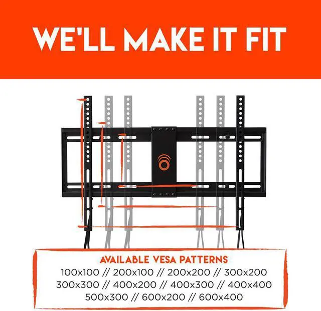 Alt view image 5 of 20 - ECHOGEAR Low Profile Fixed TV Wall Mount Bracket for 32-80 inch Flat Screen TVs
