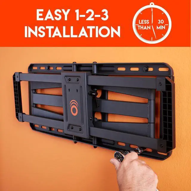 Alt view image 4 of 16 - ECHOGEAR Full Motion Articulating TV Wall Mount Bracket for 42"-80" TVs - Easy To Install On 16" or 24" Studs & Features Smooth Articulation, Swivel, & Tilt - EGLF2