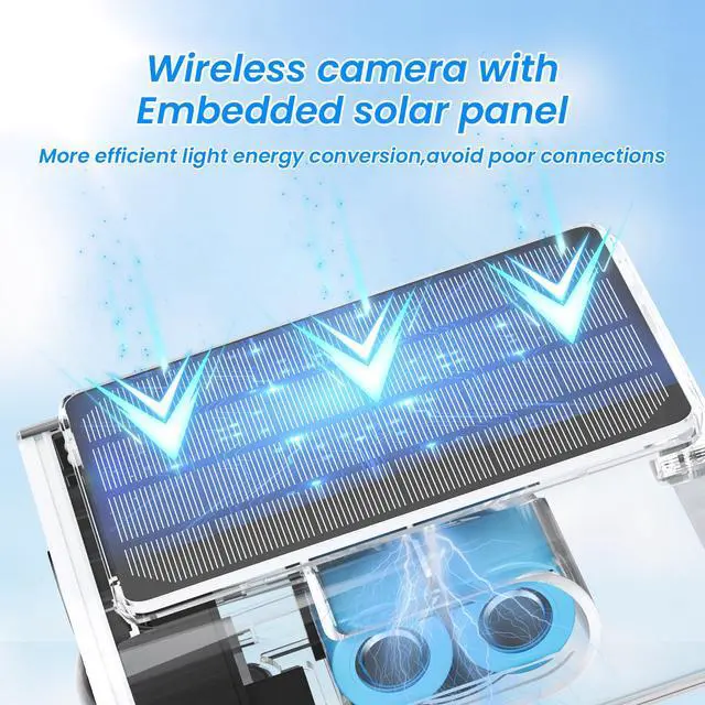 Alt view image 3 of 7 - Security Cameras Wireless Outdoor Solar, 2K WiFi Surveillance Outdoor Camera for Home Security with Embedded Solar Panel, Color Night Vision, 2-Way Talk,