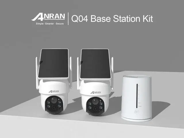 Main image of ANRAN WIFI Solar Security Cameras Outdoor, 4MP Battery Powered Home Security System, PIR Detection, Multi-User Sharing, Simple Installation, Color Night Vision, Two Way Talk, Q4-KIT