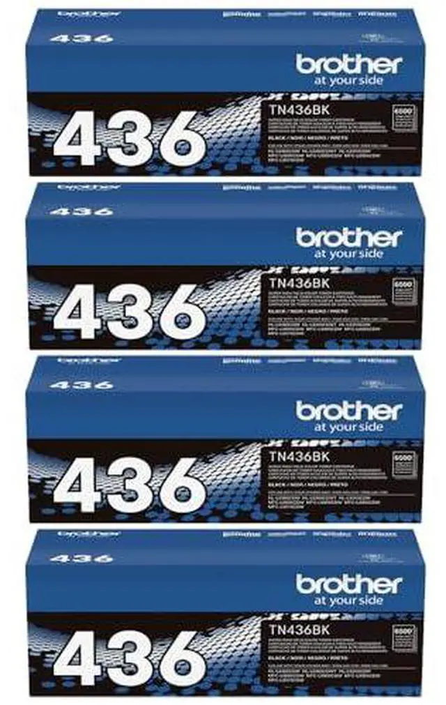Main image of Brother TN436BK Super High Yield Toner-Retail Packaging, Black, Pack of 4