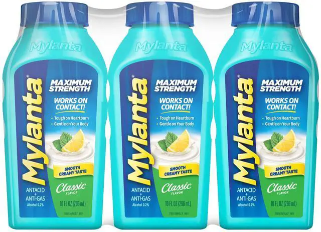 Main image of Mylanta Maximum Strength Liquid Antacid 12 fl oz 3-Pack