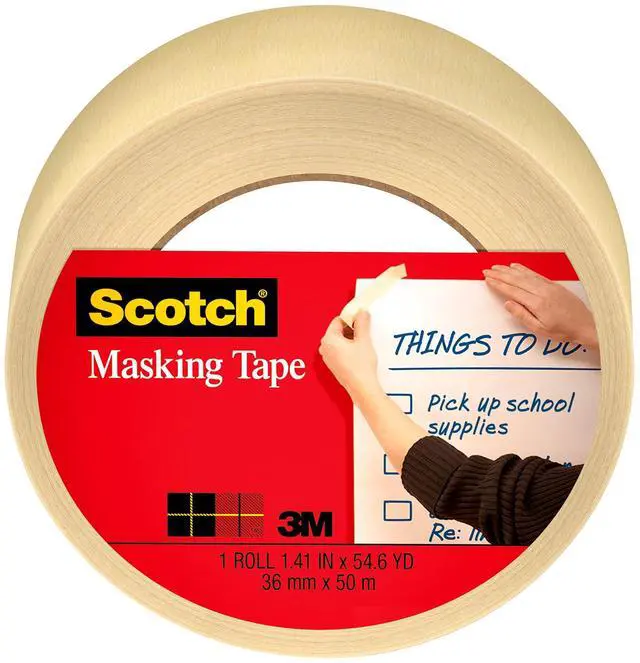 Main image of Scotch Masking Tape Tan 3438 1.5in x 55yd