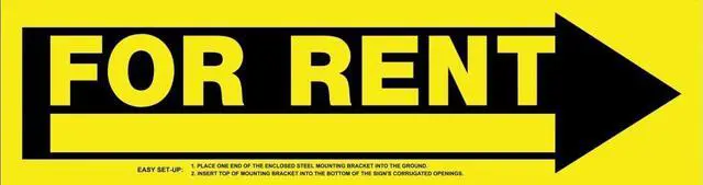 Main image of Hillman For Rent Sign 6x24 Single Pack