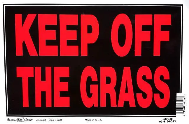 Main image of Hillman Keep Off The Grass Sign 839948 8x12 in