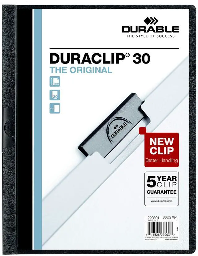 Main image of Durable DURACLIP Report Cover, Letter, 30 Pages, 25 Pack