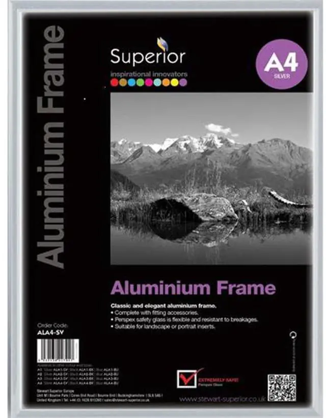 Main image of SECO A4 Brushed Aluminium Frame Silver