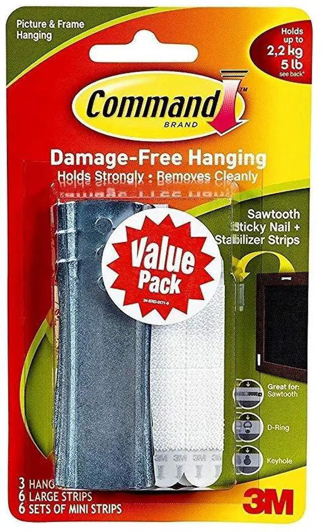 Main image of Command Universal Picture Hangers BCSRQ, 6-Pack