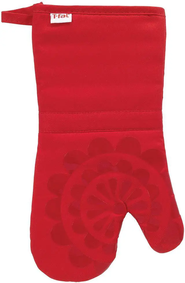 Main image of T-Fal Silicone Cotton Oven Mitt 12.75x7 Red