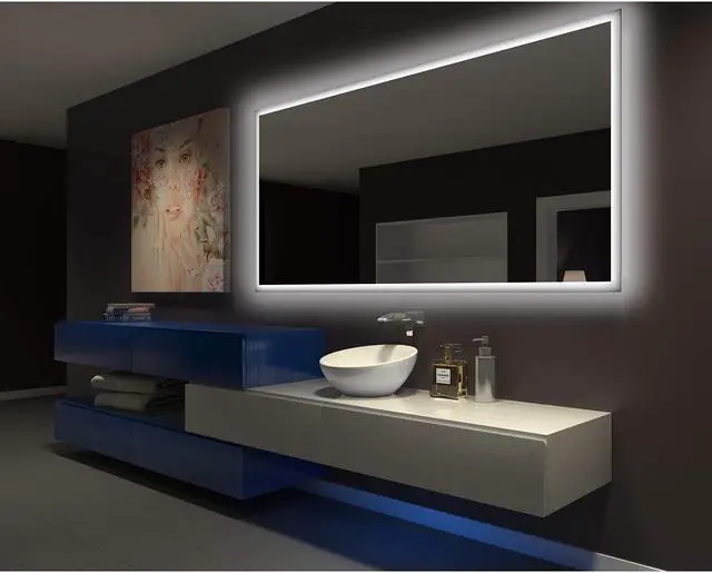 Main image of Paris Mirror Rectangle Backlit Mirror 84x40 in