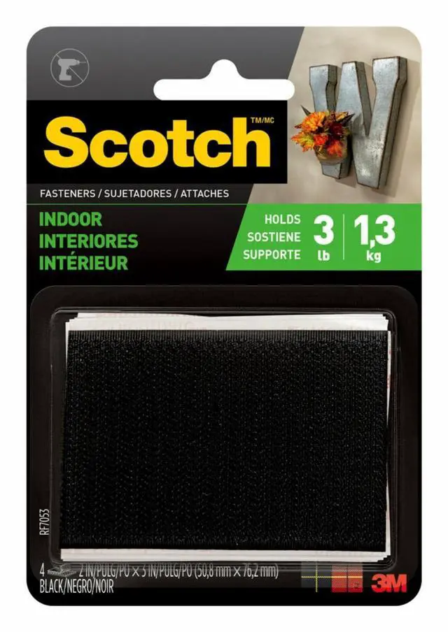 Main image of Scotch Multi-Purpose Fasteners 2x3in Black
