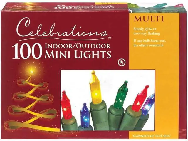 Main image of Celebrations Mini Light Set 100 Lights Model 4001-71 22.5ft
