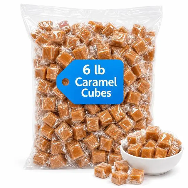 Main image of Caramel Cubes Soft Chewy Candy, 6 lb Bulk Bag