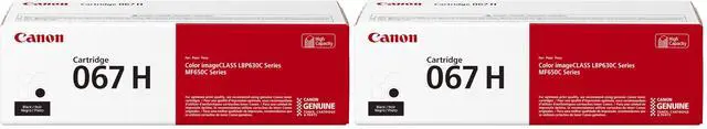 Main image of Canon 067 Black Toner Cartridge High Capacity, 2-Pack