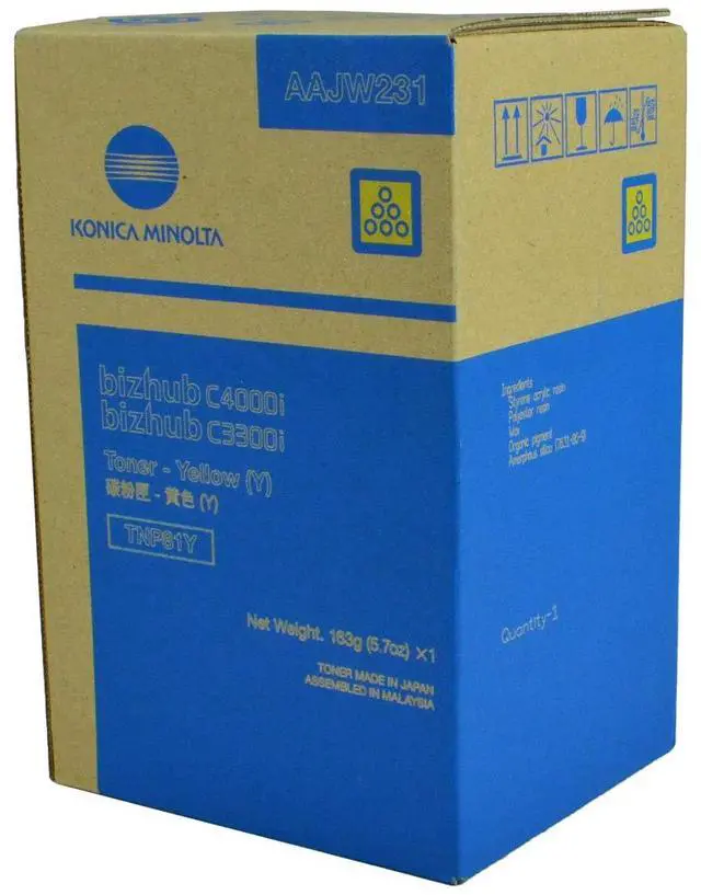 Main image of Konica Minolta TNP81Y Yellow Toner Cartridge AAJW231