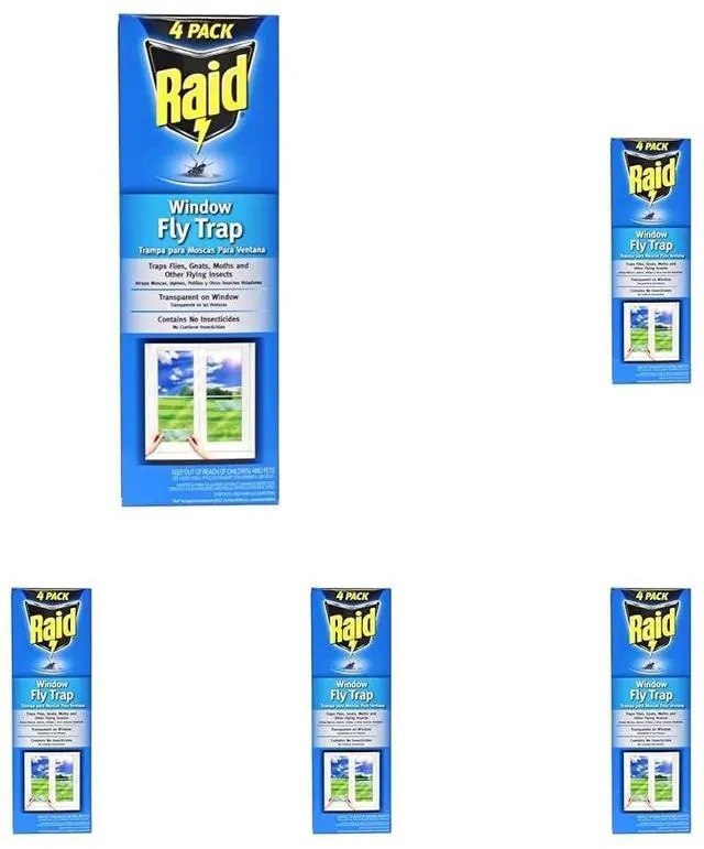 Main image of Raid Window Fly Traps, 4 Traps, 5 Pack
