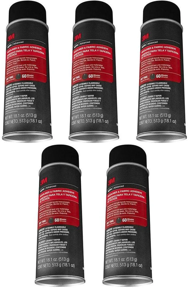 Main image of 3M Headliner and Fabric Adhesive 38808, 18.1 Oz, 5 Pack