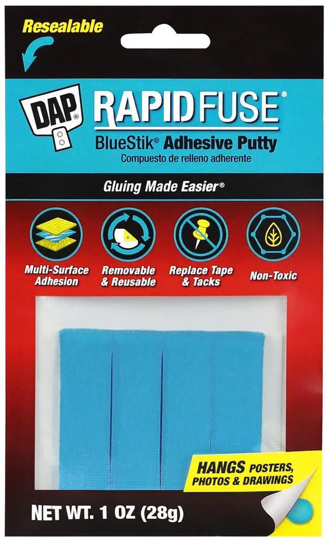Main image of DAP Blue Stik Reusable Adhesive Putty 1oz 4-Pack