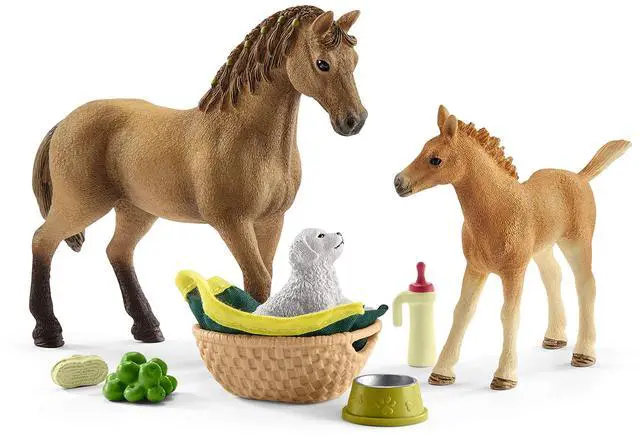 Main image of Schleich Horse Club Sarah's Baby Animal Care Set
