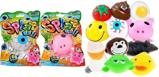 Main image of JA-RU Splat Ball Squishy Fidget Balls 2-Pack 5303-2slp