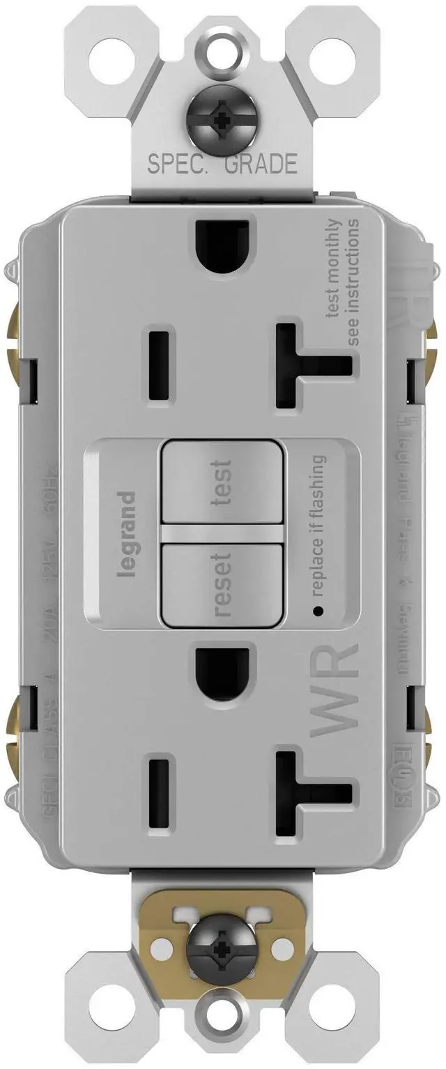 Main image of Legrand radiant 2097TRWRWCCD4 GFCI Duplex Outlet, White, 20A