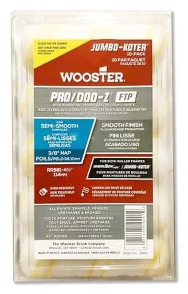 Main image of WOOSTER Pro/Doo-Z FTP 3/8" Roller 4.5 Inch