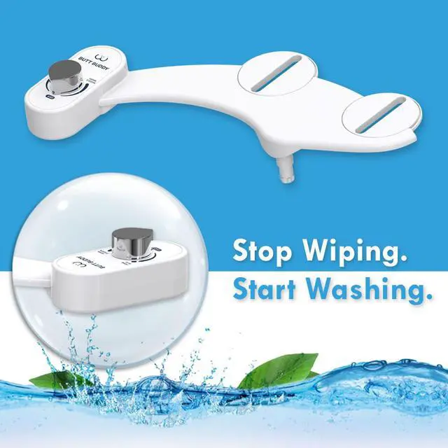 Alt view image 2 of 7 - BUTT BUDDY - Bidet Toilet Seat Attachment & Fresh Water Sprayer (Easy to Install | Non-Electric | Self-Cleaning Nozzle | Gentle Wash | Healthy Life, Sanitary Bathroom)