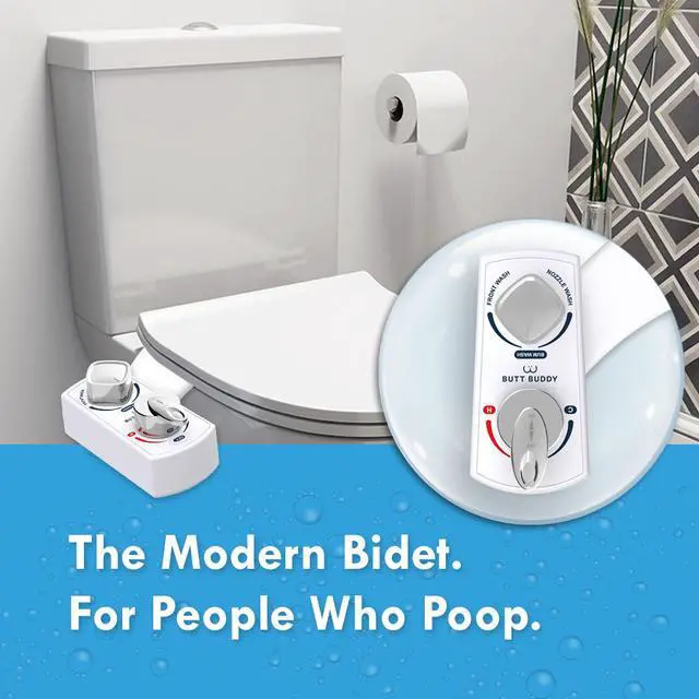 Alt view image 4 of 7 - BUTT BUDDY Spa - Bidet Toilet Seat Attachment & Fresh Water Sprayer (Cool & Warm Temperature Control | Easy Setup, Universal Fit, Non-Electric | Dual-Nozzle Cleaning, Adjustable Pressure, Female Wash)