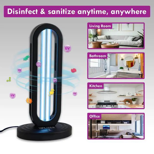 Alt view image 5 of 7 - UVILIZER Tower - UV Light Sanitizer & Ultraviolet Lamp with Remote Control (UV-C Cleaner for Home, Room, Office | 38W UVC Disinfection Bulb | Kill Germs, Bacteria, Virus, Dust | USA)