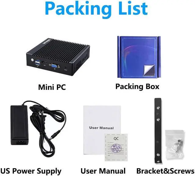 Alt view image 6 of 6 - Vnopn Micro Firewall Appliance 4 Intel i226 NIC Ports Fanless Mini PC, Network Gateway Soft Router Mini Computer Intel N3700 Quad Core, Support AES-NI, Barebone, NO RAM/Storage, NO WiFi, NO System