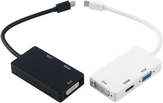 Adapter 3 in 1 Mini DisplayPort (Thunderbolt) to HDMI / DVI / VGA