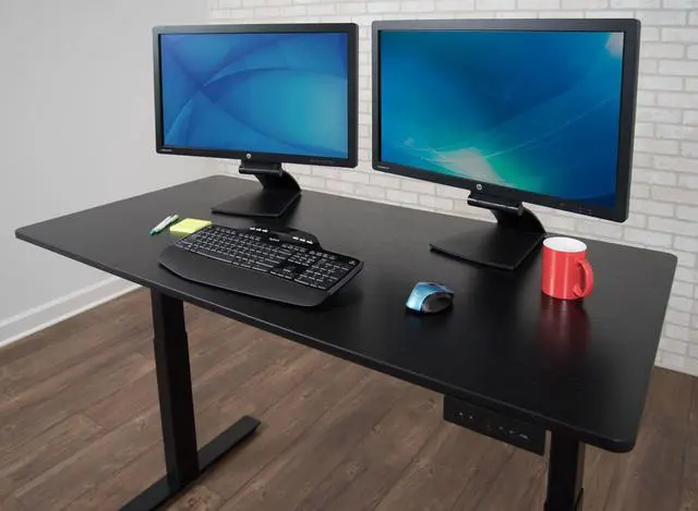 Alt view image 11 of 20 - Electric Standing Desk in Black (59 in. W x 29 in. D x 45 in. - 29 in. H)