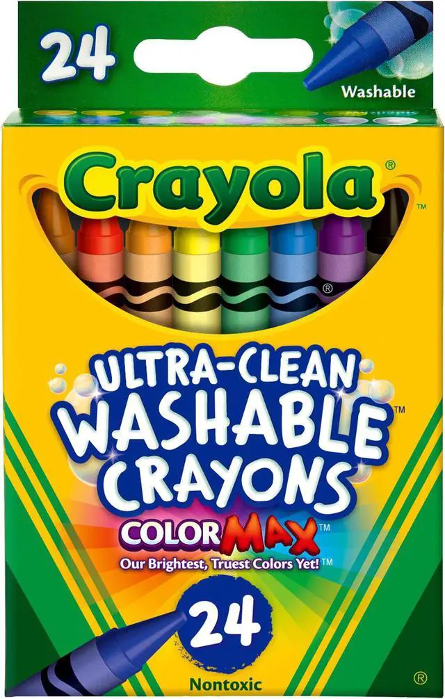 Alt view image 12 of 20 - Crayola Washable Crayons-24/Pkg
