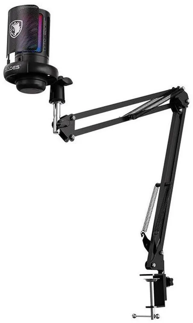 Alt view image 2 of 7 - SADES Tyto Gaming Microphone - PC/ RGB/ USB-C/ Boom Arm/ Desk Stand/ Touch Mute/ Streaming/ Gaming/ Podcasting