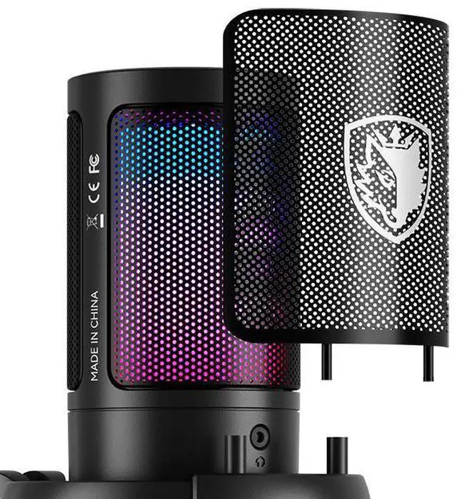 Alt view image 5 of 7 - SADES Tyto Gaming Microphone - PC/ RGB/ USB-C/ Boom Arm/ Desk Stand/ Touch Mute/ Streaming/ Gaming/ Podcasting