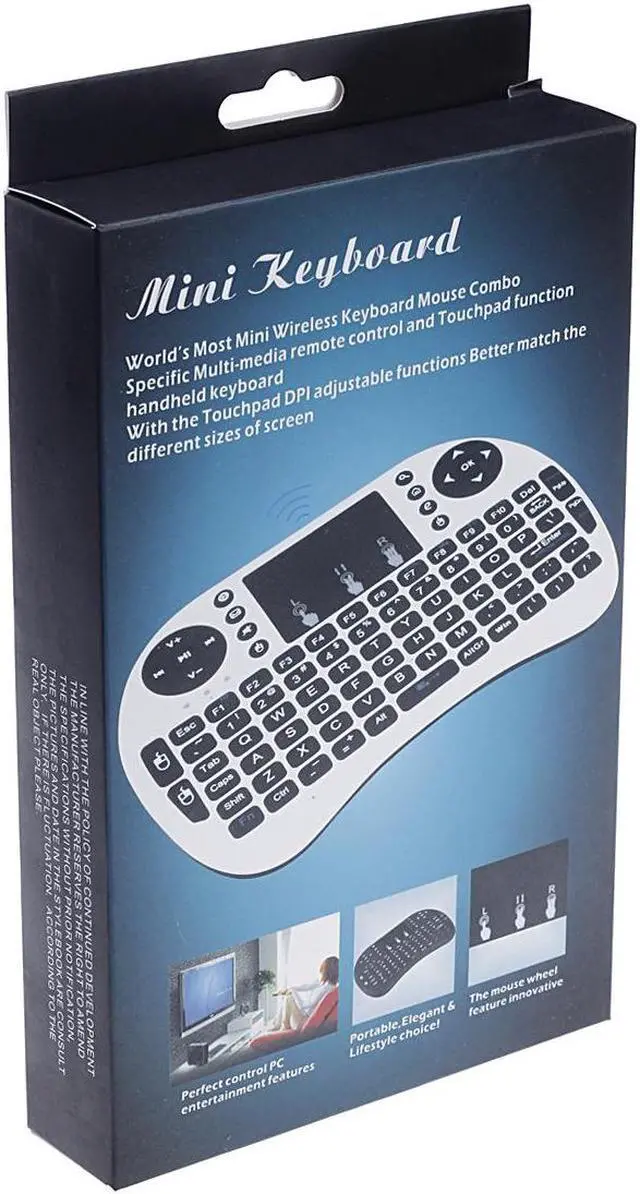 Alt view image 12 of 16 - i8 Mini Wireless Keyboard 2.4G Color Backlit Air Mouse Touchpad  Keyboard For Android TV Box Smart TV PC PS4