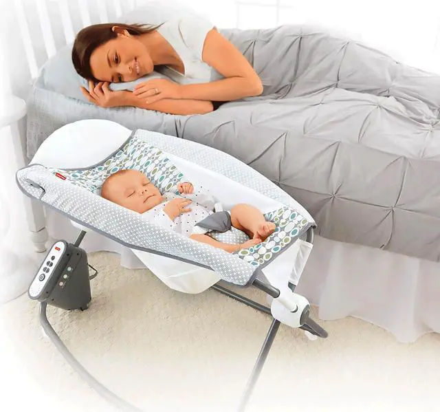 Alt view image 13 of 17 - Fisher-Price Newborn Auto Rock 'n Play Sleeper, Aqua Stone Fashion