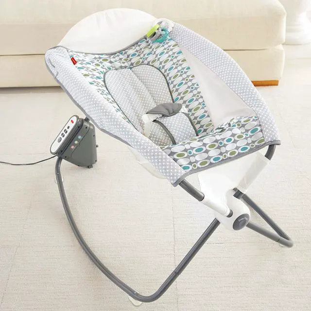 Alt view image 11 of 17 - Fisher-Price Newborn Auto Rock 'n Play Sleeper, Aqua Stone Fashion