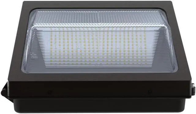 Alt view image 3 of 5 - J&H LED 450-Watt Equivalent Integrated LED Bronze Dimmable Outdoor Wall Pack Light, Selectable CCT 27K/40K/50K