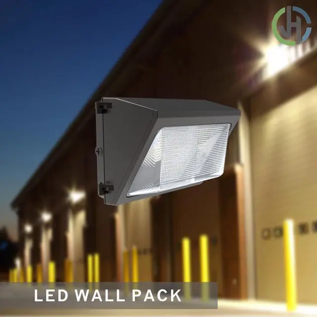 Alt view image 5 of 5 - J&H LED 450-Watt Equivalent Integrated LED Bronze Dimmable Outdoor Wall Pack Light, Selectable CCT 27K/40K/50K