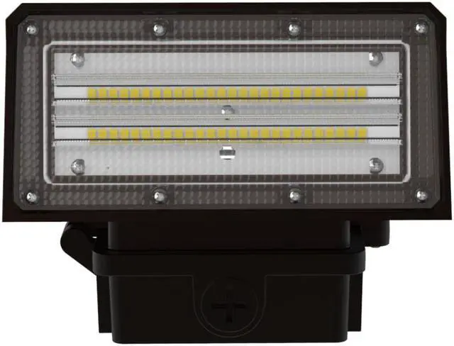 Alt view image 2 of 3 - J&H LED 200-Watt Equivalent Integrated Dimmable LED Bronze Outdoor Wall Pack Light Full Cutoff Adjustable 3000K/4000K/5000K