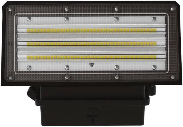 Alt view image 2 of 5 - J&H LED 45W Dimmable Outdoor Wall Pack Light, Bronze Full Cutoff Fixture, Adjustable 27-40-50K Energy-Efficient Security Lighting