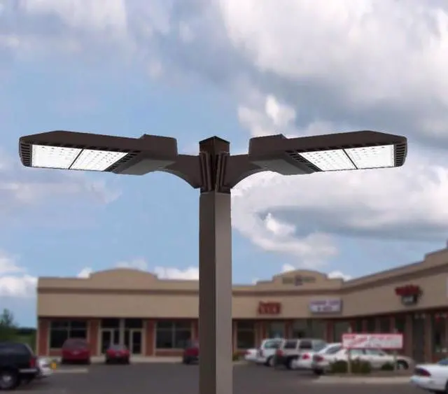 Alt view image 4 of 4 - J&H LED 1600-Watt Equivalent Integrated LED Bronze Area Light and Flood Light with 24000 Lumens Outdoor Light CCT Selectable 27-40-50K